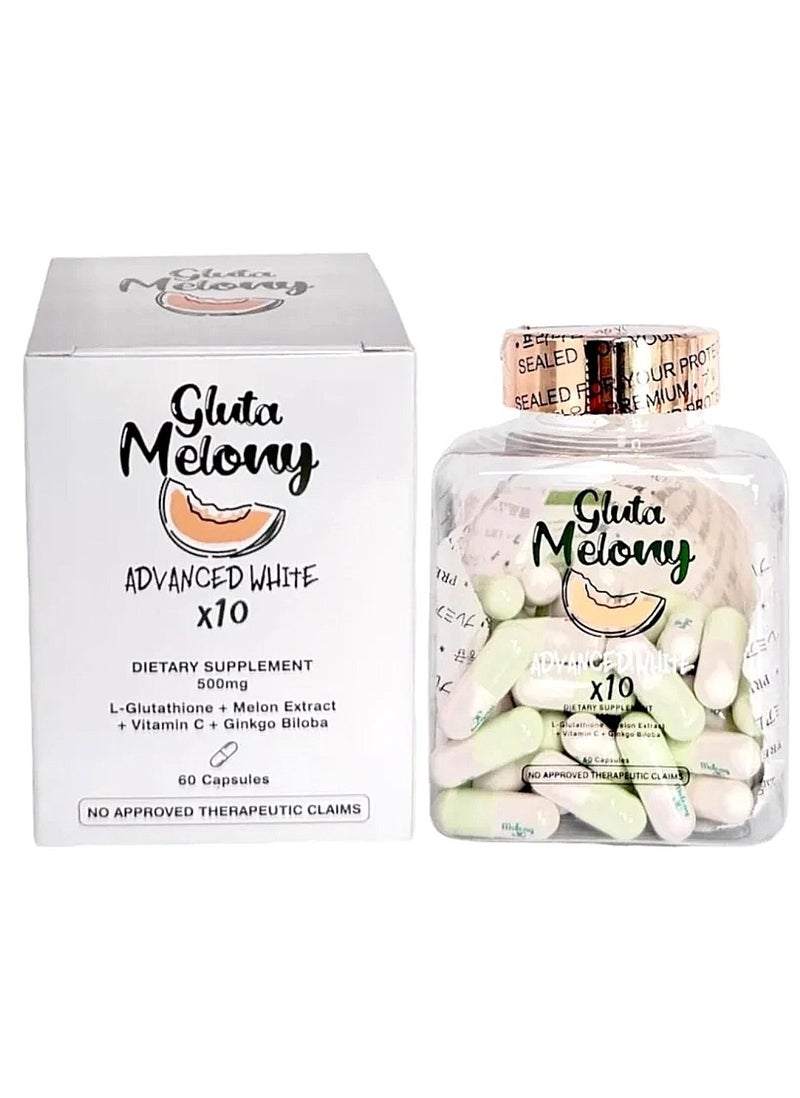 Aishi Gluta Melony Advanced White x10 - 60 Capsules | Best Price KSA