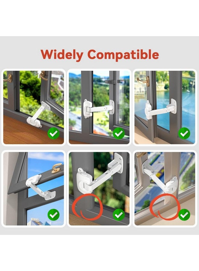 EUDEMON 1 Pack Updated Baby Window Safety Lock, Childproof Window Restrictor for UPVC, Adjustable Winodw Guard for Wooden, Metal Frames (White) - Image 2