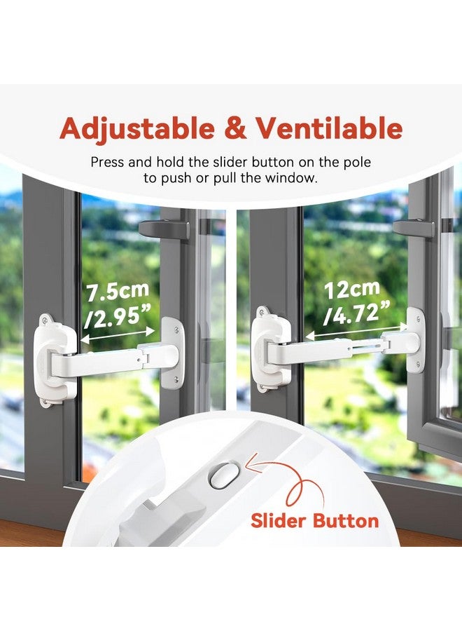 EUDEMON 1 Pack Updated Baby Window Safety Lock, Childproof Window Restrictor for UPVC, Adjustable Winodw Guard for Wooden, Metal Frames (White) - Image 4