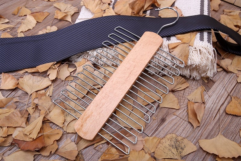 Mayatra's Set of 2 Wooden Tie & Multipurpose Hanger - Image 3