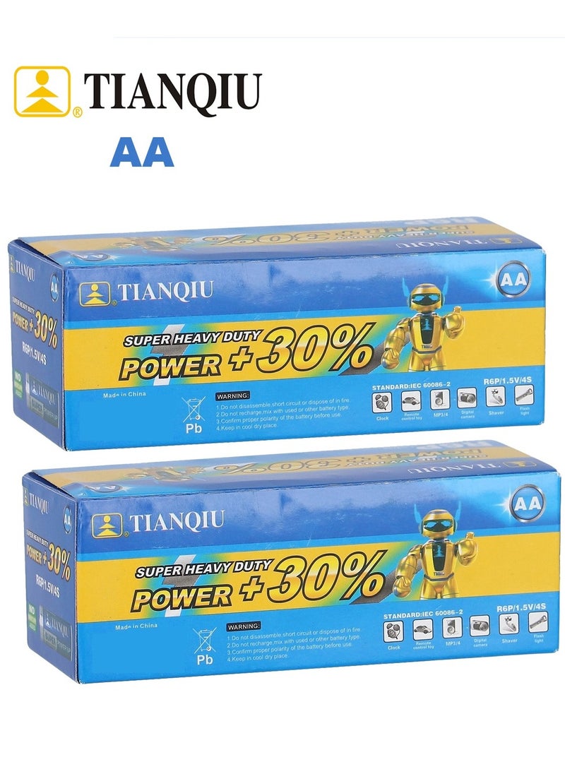 TIANQIU Combo Pack 80 Pcs AA Super Heavy Duty Battery  - Image 1