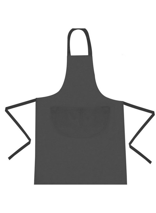 مريلة قطن عالية الجودة رمادي 70 × 96 سم R-APRON-GREY-3