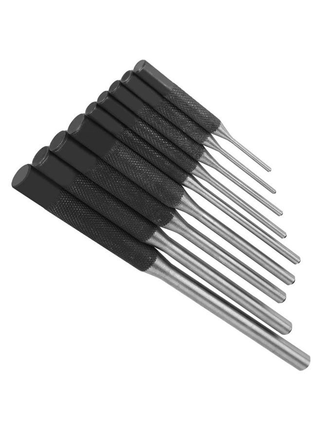 9 Pcs Extra Long Steel Pin Punch Set - Multi-Scenario Woodworking Roll Pin Punch & Chisel Kit with Bag, Reverse Taper Tips (Anti-Slip/Anti-Scratch), For Drilling Walls/Concrete/Stone, Wear-Resistant - Image 4