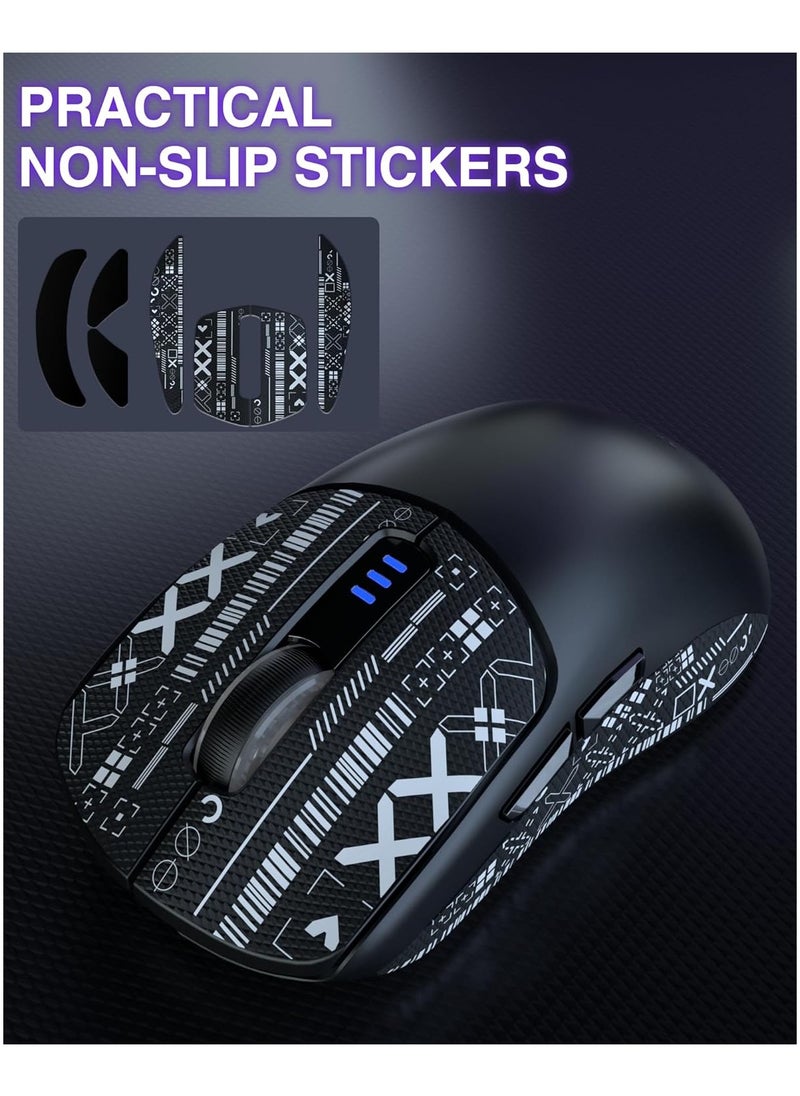 SC580X Superlight Wireless Gaming Mouse, Tri-Mode 2.4G/BT5.0/USB-C Gaming Mouse, 10000 DPI Rechargeable Wireless Mouse with 6 Programmable Buttons, Ergonomic Computer Mouse for Laptop/PC/Mac/Tablet