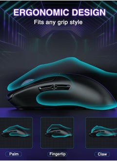 AULA SC580X Superlight Wireless Gaming Mouse, Tri-Mode 2.4G/BT5.0/USB-C Gaming Mouse, 10000 DPI Rechargeable Wireless Mouse with 6 Programmable Buttons, Ergonomic Computer Mouse for Laptop/PC/Mac/Tablet  - Image 5