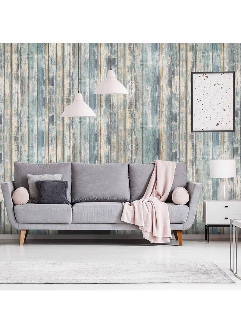 JOGAMS Rustic Wood Self Adhesive Removable Wallpaper Vinyl Decorative Wood Wall Covering for Furniture Surfaces Easy to Clean - Image 2