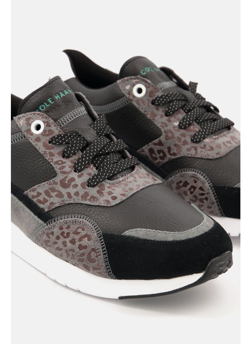 COLE HAAN - Women Grandpro Downtown Lace Up Running Shoes, Black - Image 1