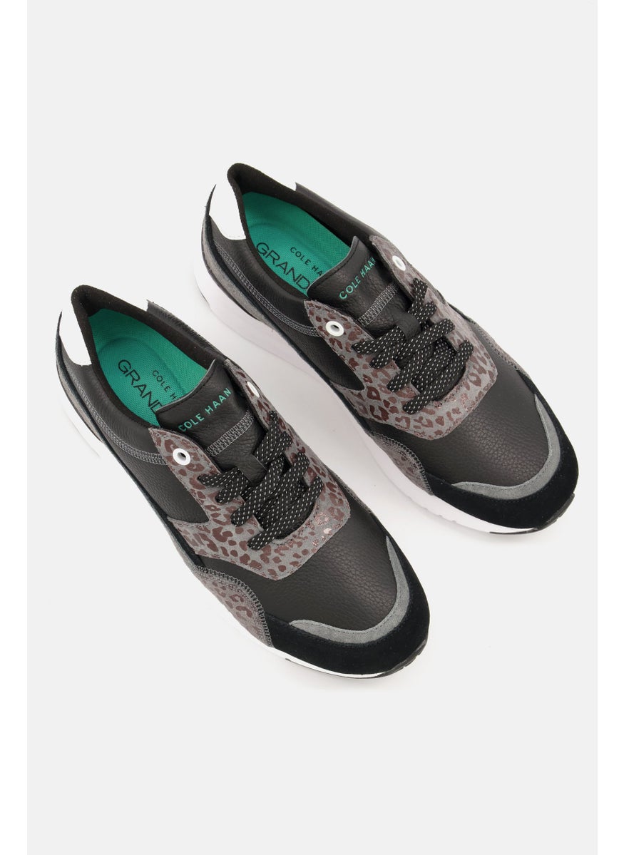 COLE HAAN - Women Grandpro Downtown Lace Up Running Shoes, Black - Image 1