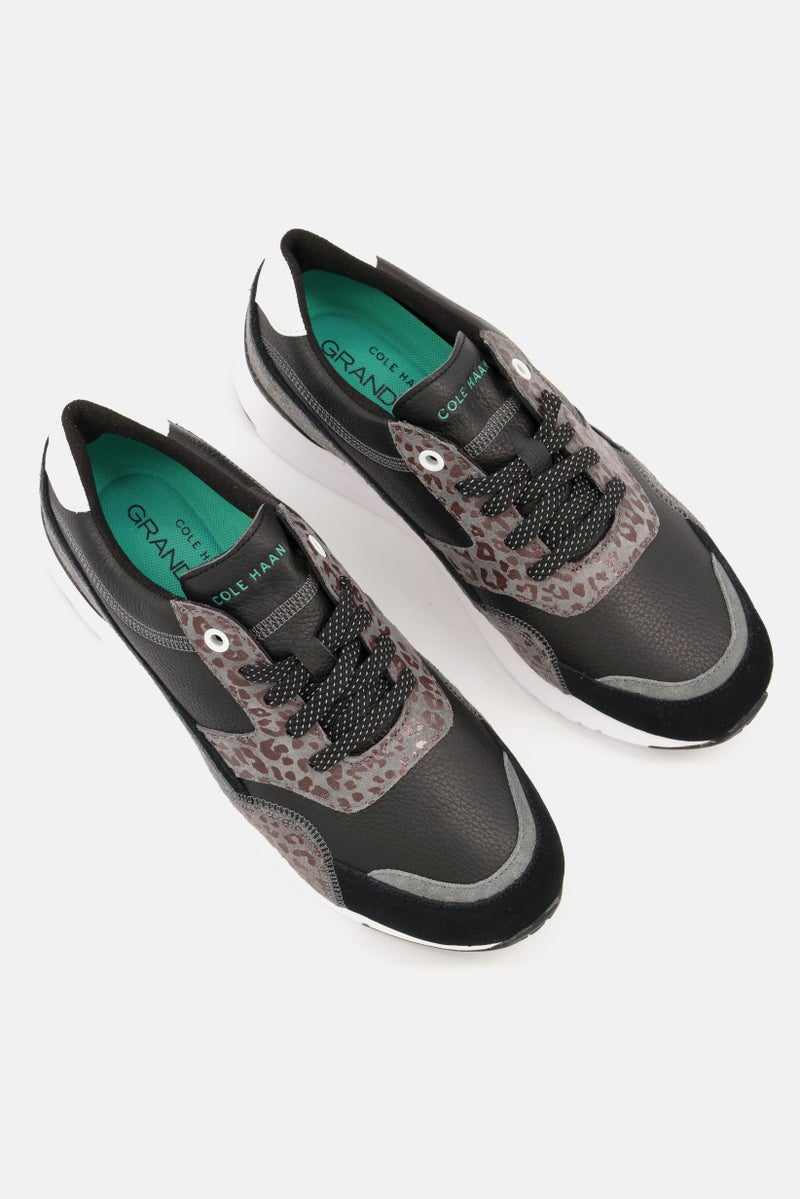 COLE HAAN Women Grandpro Downtown Lace Up Running Shoes, Black - Image 4