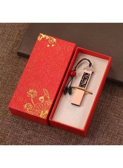 Generic Chinese Knot Ancient Style U Disk USB3.02.0 High-speed Metal U Disk Bookmark Tassel Lanyard Government And Enterprise Business U Disk-Color:Antique-window Rose Gold-Capacity:USB3.0 32GB  - Image 1