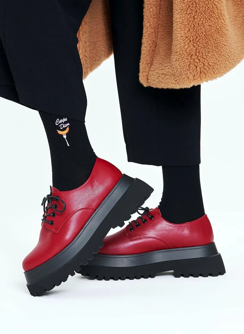 هابي سوكس RIBBED EMBROIDERY CARPE DIEM SOCK