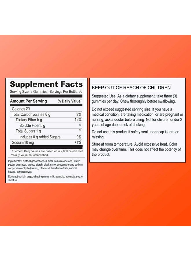 Quality Choice Quality Choice Prebiotic Fiber Gummy Supplement for Digestive Health - Berry Flavored Fiber Gummies, 90 Count Bottle with 30 Days Supply, for Daily Recommended Fiber - Image 3