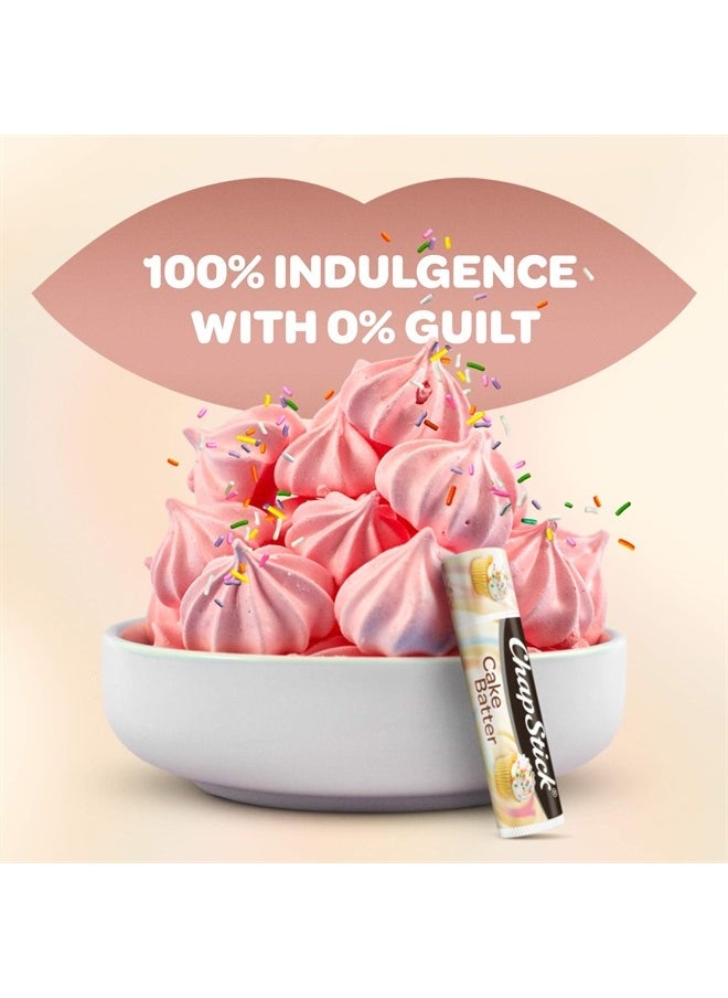 chapstick Cake Batter Limited Edition Flavored Lip Balm Tubes, Lip Moisturizer For Lip Care - 0.15 Oz (Box Of 12 Packs Of 3)  - Image 1