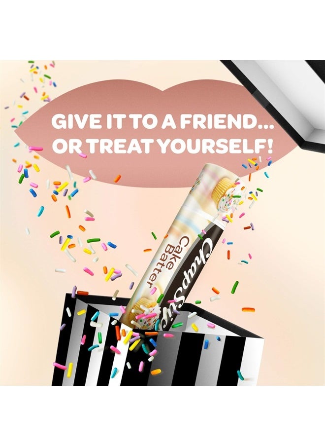 chapstick Cake Batter Limited Edition Flavored Lip Balm Tubes, Lip Moisturizer For Lip Care - 0.15 Oz (Box Of 12 Packs Of 3)  - Image 3