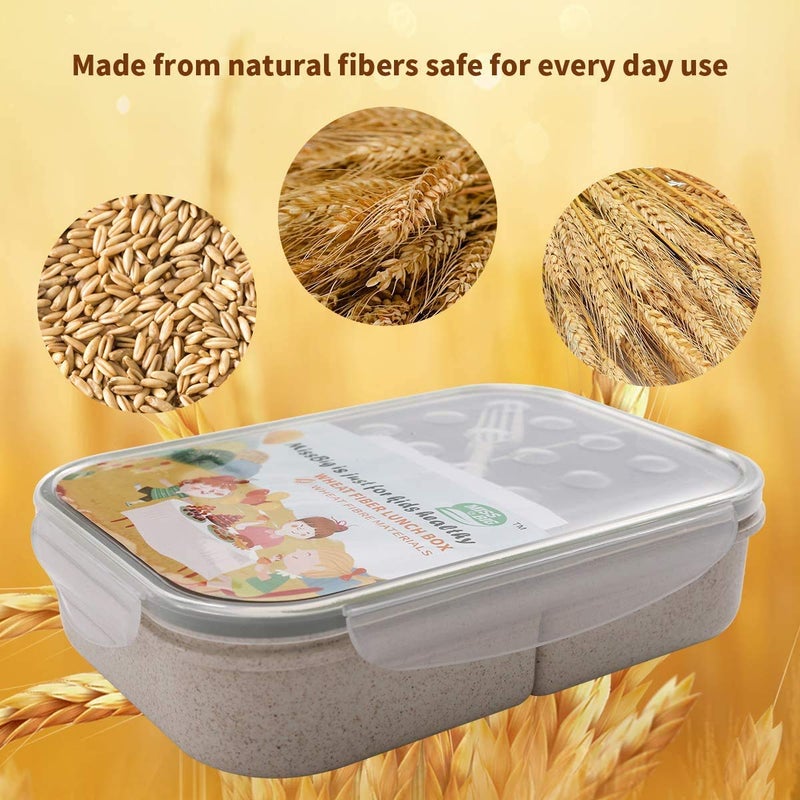 MISS BIG Bento Box Bento Box for Kids Lunch Box Kids Ideal Leakproof Kids Lunch Box Lunch Containers No BPAs and Chemical Dyes M/W D/W & Fridge Safe(1150ml White) - Image 4