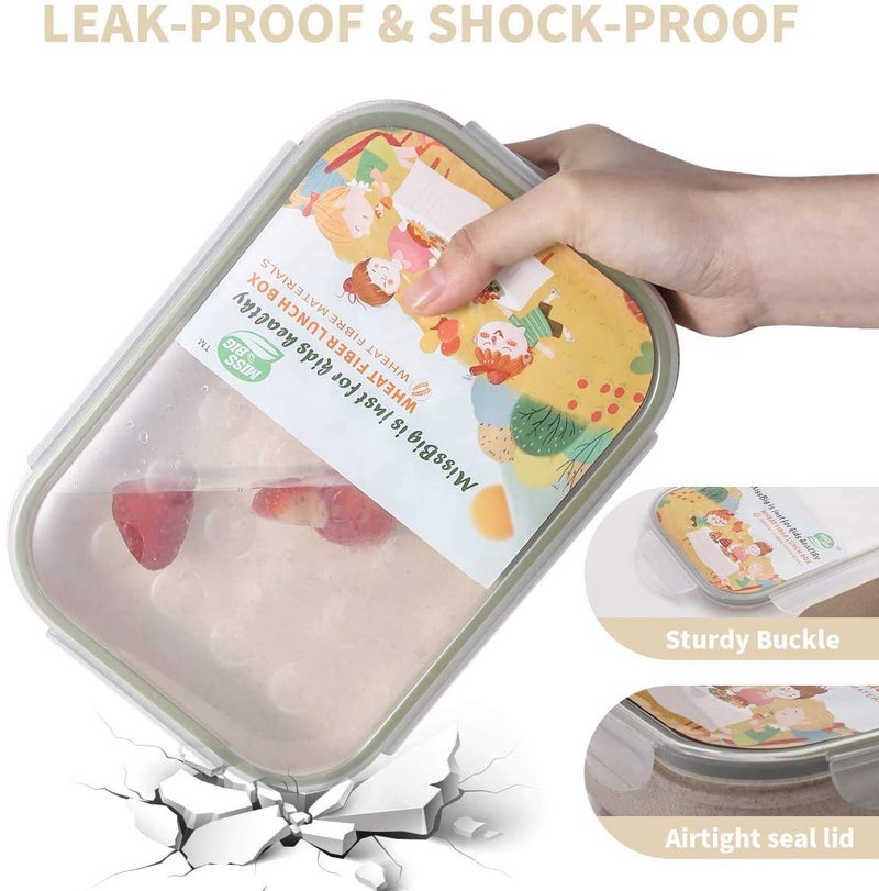 MISS BIG Bento Box Bento Box for Kids Lunch Box Kids Ideal Leakproof Kids Lunch Box Lunch Containers No BPAs and Chemical Dyes M/W D/W & Fridge Safe(1150ml White) - Image 3