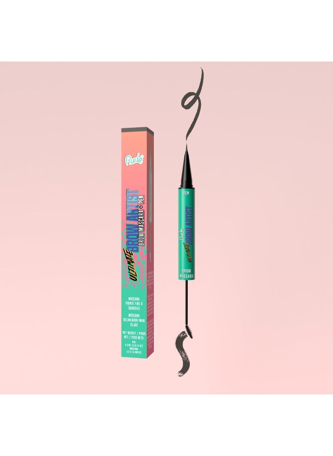 Rude Ultimate Brow Artist - Brow Mascara & Pen Black Brown  - Image 2