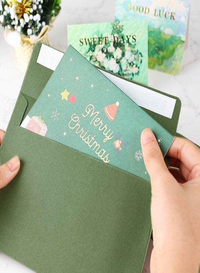 Granhoolm 25 Pack Sage Green 4x6 envelopes,Sage Green A6 Envelopes,4.75 x 6.5 Inch,120 Gsm Thick Paper,Self Seal,Gift card envelopes,Envelopes 4x6 for Invitations(4.75 x 6.5 in) - Image 5