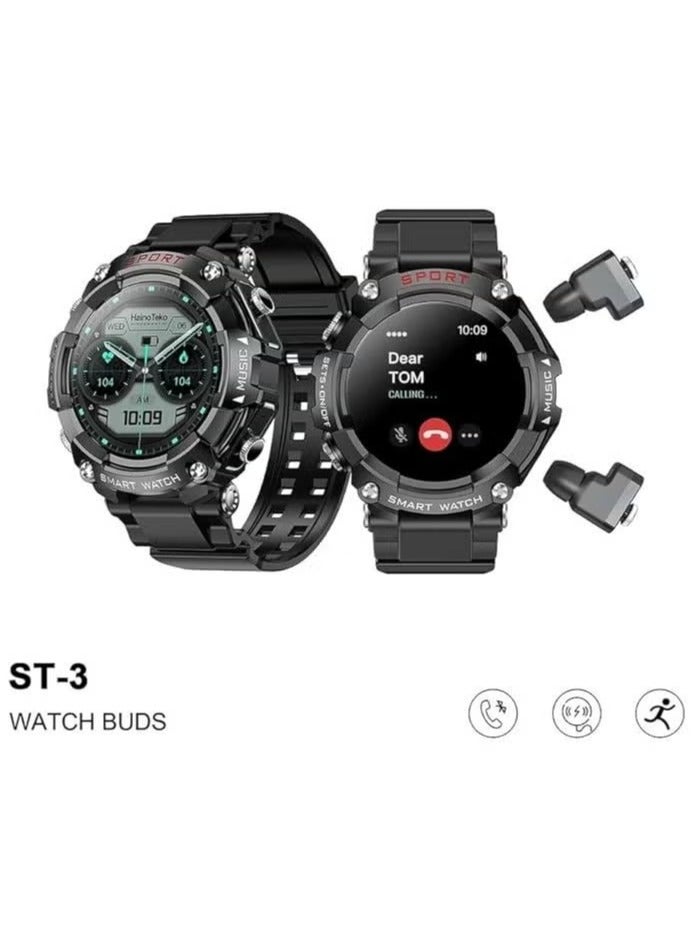 Haino Teko Haino Teko ST-3 Smart Watch with Bluetooth Speakers – 4GB MP3, Large Round AMOLED Display, Wireless Charging, Stylish & Functional Wearable - Image 2