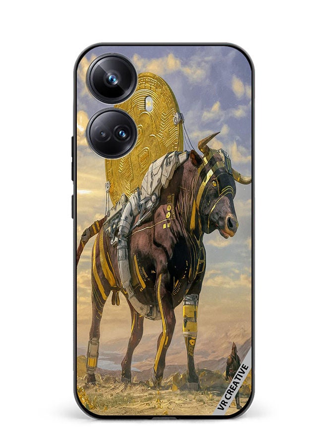 VR CREATIVE Protective Case Cover For Realme 10 Pro Plus Bitcoin Horse Design Multicolour - Image 1