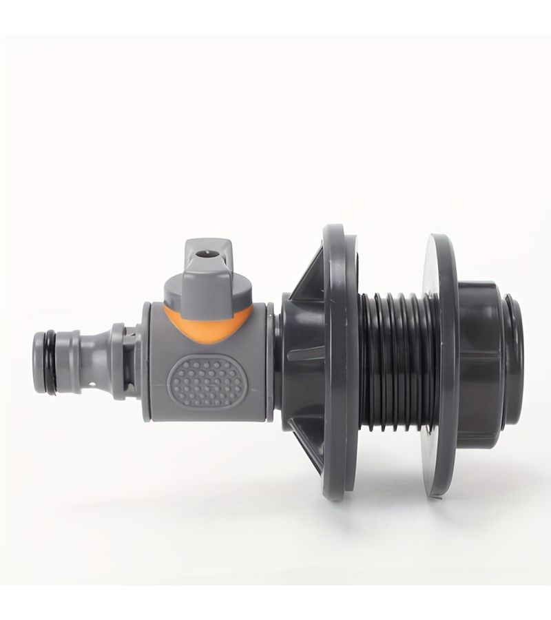 2 Pcs PVC Water Barrel Adapter With Valve Quick Rainwater Collection Connector Kit For Hoses Irrigation - Image 2