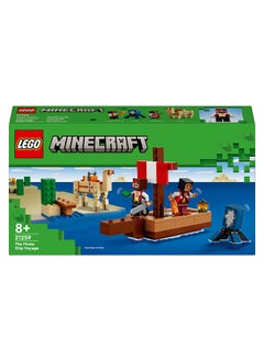 LEGO Minecraft The Pirate Ship Voyage Boat Playset For Kids With Squid, Camel And Pirates, Role-Play Action Building Toy, Gift For Boys And Girls Aged 8 And Over (166 Pieces) 21259  - Image 2