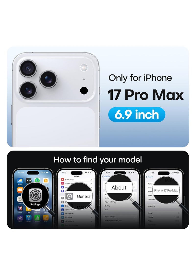 جراب iPhone 17 Pro Max من السيليكون السائل الناعم الملمس، جراب iPhone 17 Pro Max لحماية الجسم بالكامل، مضاد للخدش، مقاوم للصدمات، لهاتف iPhone 17 Pro Max مقاس 6.9 بوصة - Image 2