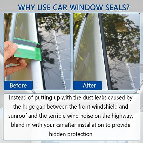 Aokdom 16.4Ft Car Weather Stripping,T-Shape Cuttable Car Windshield Trim Sunroof Seal with Self Adhesive,Waterproof Rubber Edge Trim for Cars Trucks SUVs (19mm/16.4Ft) - Image 4