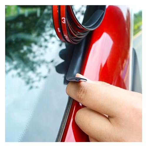 Aokdom 16.4Ft Car Weather Stripping,T-Shape Cuttable Car Windshield Trim Sunroof Seal with Self Adhesive,Waterproof Rubber Edge Trim for Cars Trucks SUVs (19mm/16.4Ft) - Image 1