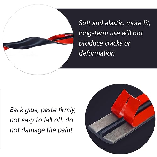 Aokdom 16.4Ft Car Weather Stripping,T-Shape Cuttable Car Windshield Trim Sunroof Seal with Self Adhesive,Waterproof Rubber Edge Trim for Cars Trucks SUVs (19mm/16.4Ft) - Image 3