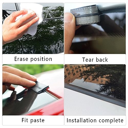 Aokdom 16.4Ft Car Weather Stripping,T-Shape Cuttable Car Windshield Trim Sunroof Seal with Self Adhesive,Waterproof Rubber Edge Trim for Cars Trucks SUVs (19mm/16.4Ft) - Image 5