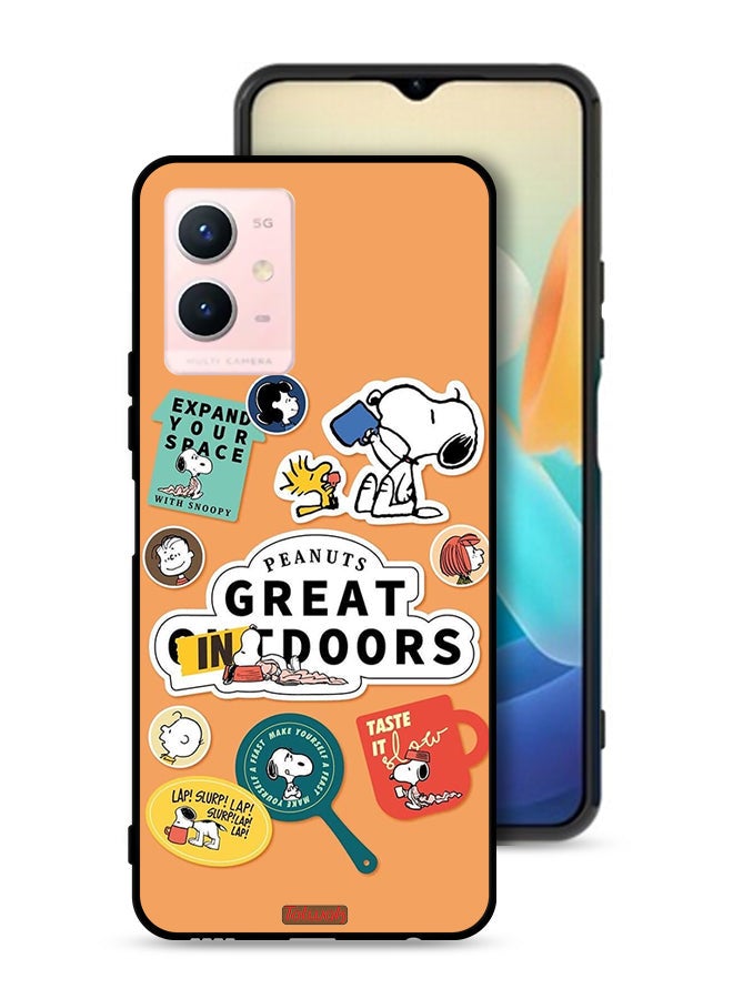 Tolwak Vivo Y33s 5G Protective Case Cover Peanuts Stickers - Image 1