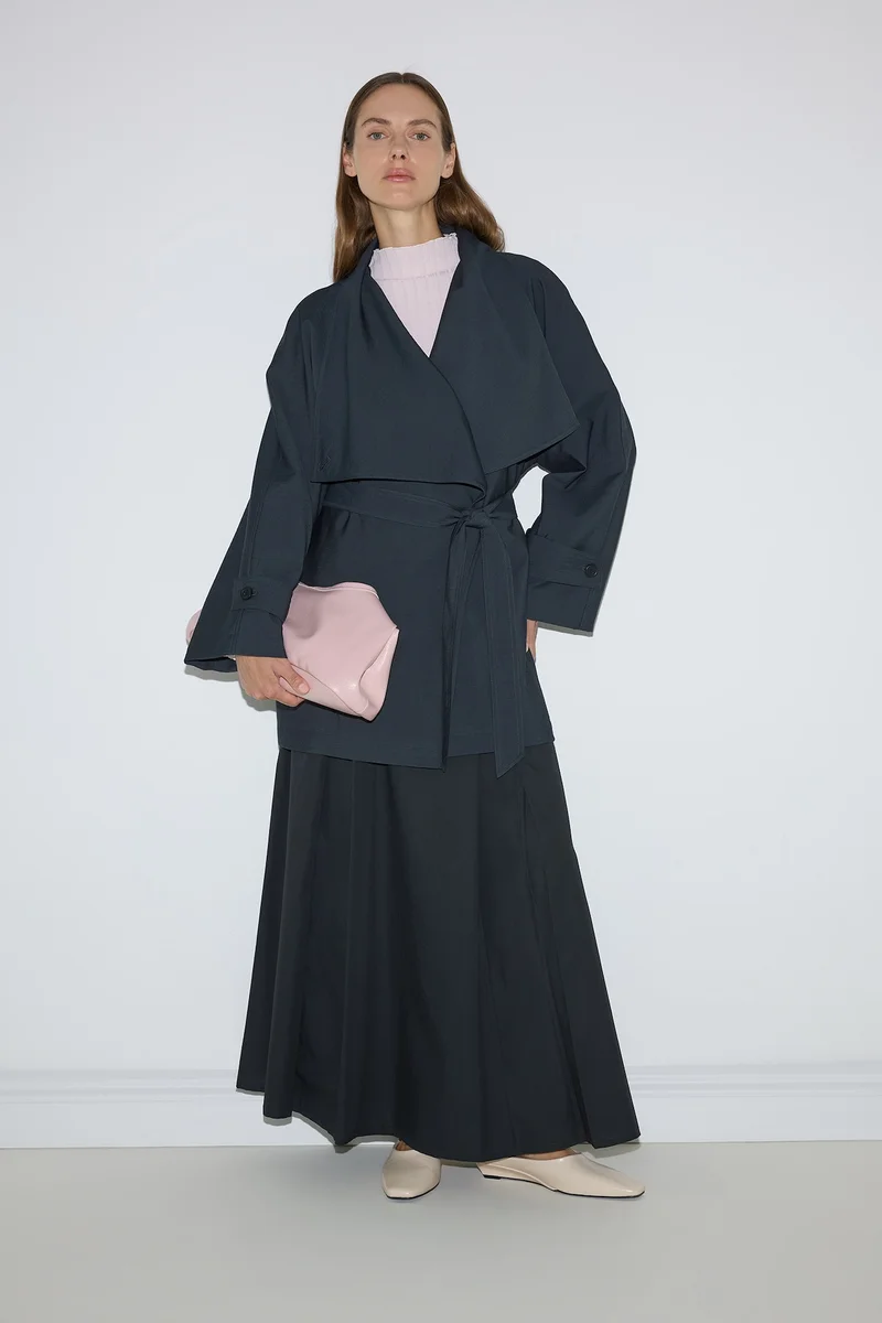 ديفاكتو Regular Fit Woven Trenchcoat