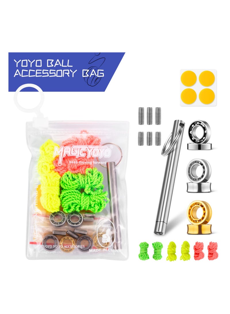KASTWAVE Complete Yoyo Bearing Pack 10 Ball Golden Unresponsive Yoyo Bearing  Size C 8 Ball Yoyo Bearing  Narrow C Responsive Yoyo Bearing  Bearing Removal Tool  6 Yoyo Strings  6 Yoyo Axles - Image 4