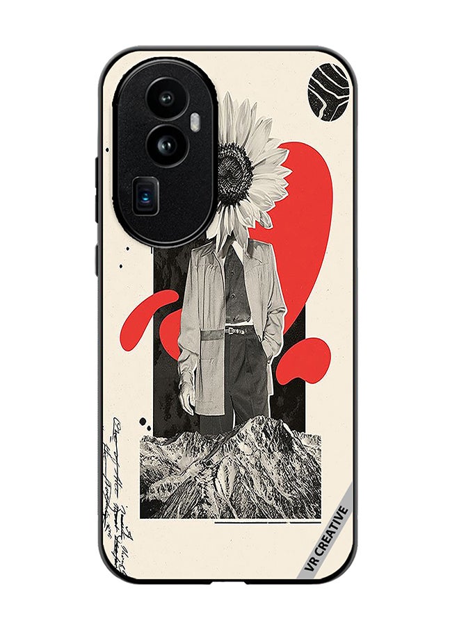 VR CREATIVE Protective Case Cover For Oppo Reno 10 Pro Plus Flower Face Of A Man Design Multicolour - Image 1