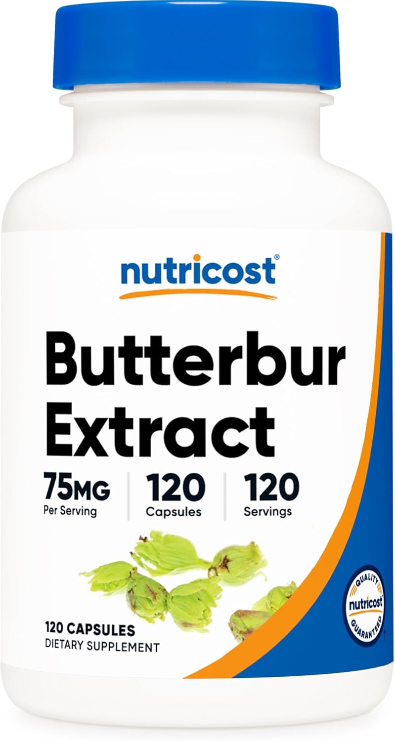 Nutricost Butterbur Extract Capsules 75mg 120 Capsules  Gluten Free NonGMO Vegetarian Friendly - Image 1
