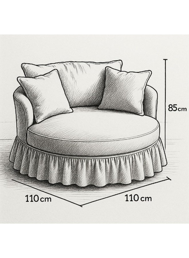 Modern lounge chair, circular, made of Swedish wood - Image 2