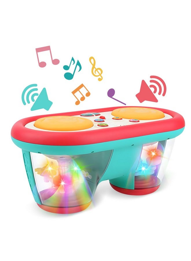ROHSCE Baby Toys for 6 to 12 Months, Drum Musical Learning Infant Toys Rotating Light Up Toys for 12-18 Months, Tummy Time Toys for Baby 0-3-6-9 Months, Baby Gifts Toys 1 Year Old - Image 1