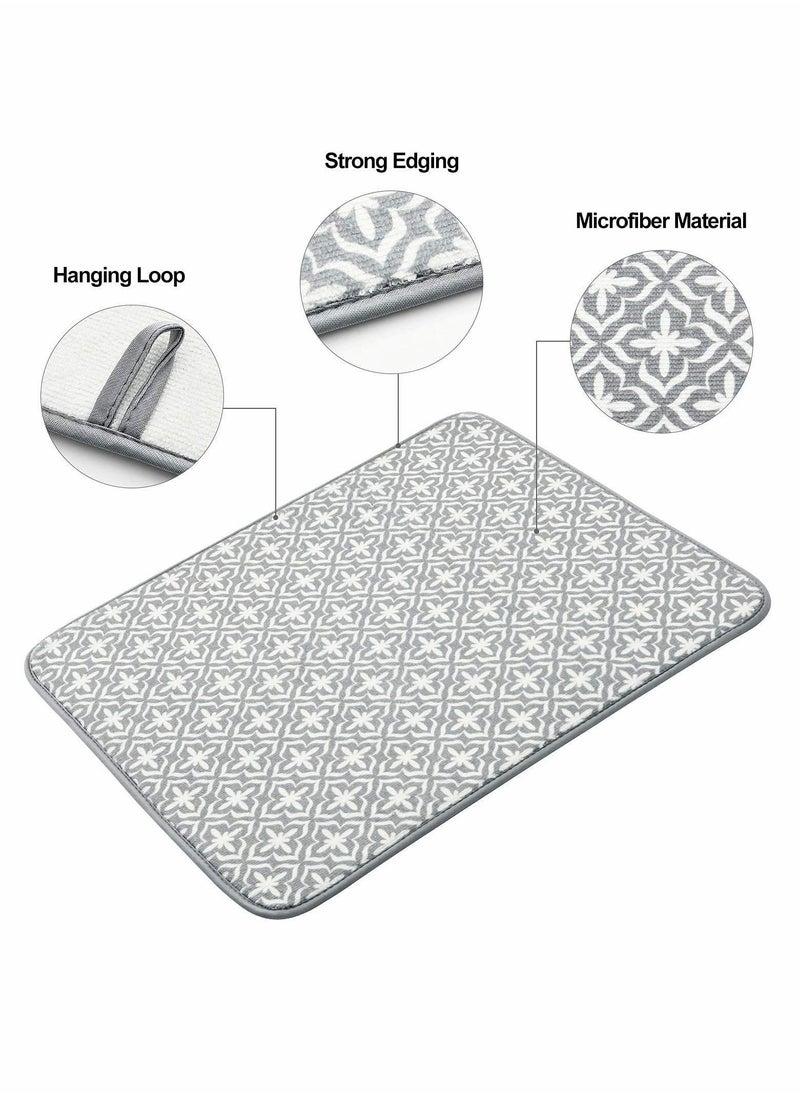 Y&D - Dish Drying Mats for Kitchen Counter Microfiber Absorbent Drainer Rack Pads Sink - Image 1