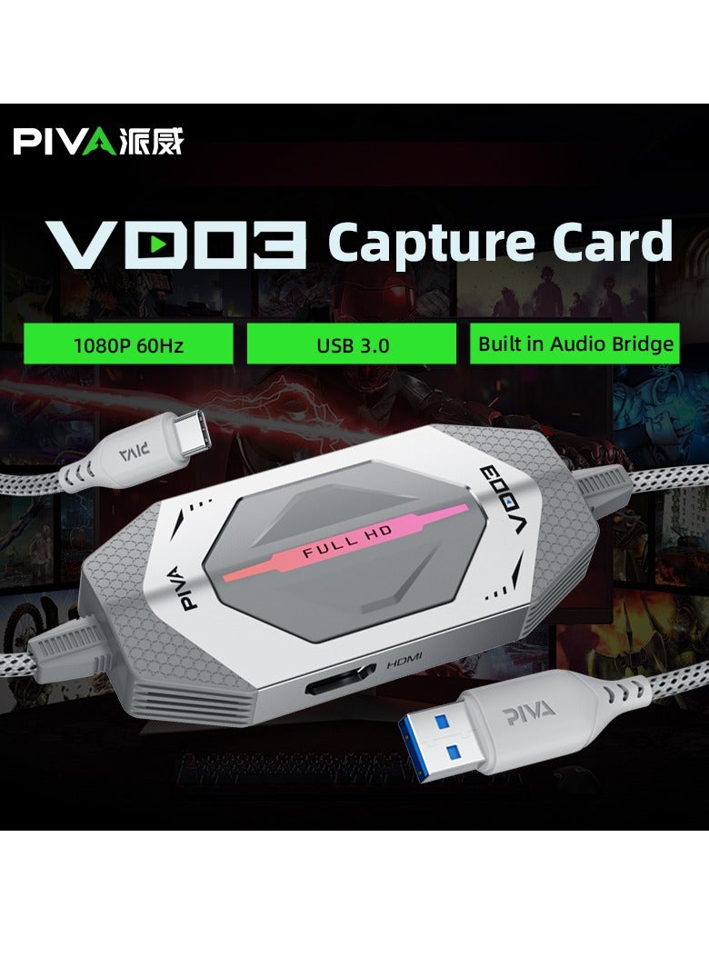PIVA VD03 Live Streaming Adapter 4 in 1 HDMI Port USB Type-C Audio Port 60W USB Data Port Features Audio Bridge Technology Ensures Two-Way Audio Transmission Without Loss of Quality Fully Supports Live Streaming Allows 2-Screen Streaming Simultaneously - Image 3