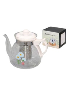ARTLOOK Glass Teapot With Heat Resistant Infuser Clear 1200ml 