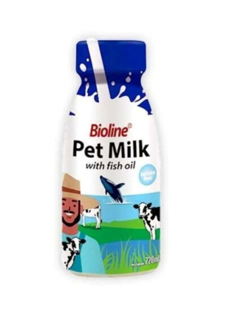 Bioline Pet Milk with Fish Oil – For Cats & Dogs (220 ml) - Image 1