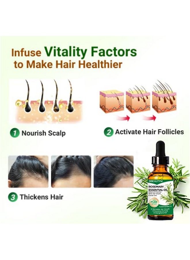 DBEAUTYM Rosemary Oil for Hair Growth,Rosemary Essential Oils,Natural Rosemary Oil for Hair Loss Treatment,Stimulates Hair GrowthCollagen Hair Treatment Hair Mask,Natural Deep Conditioner Hydrating Hair Mask  - Image 4