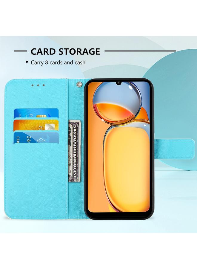 إيروريكس جراب لهاتف Xiaomi Redmi 13C، جراب جلدي أفقي قابل للطي برسومات ثلاثية الأبعاد - Image 5