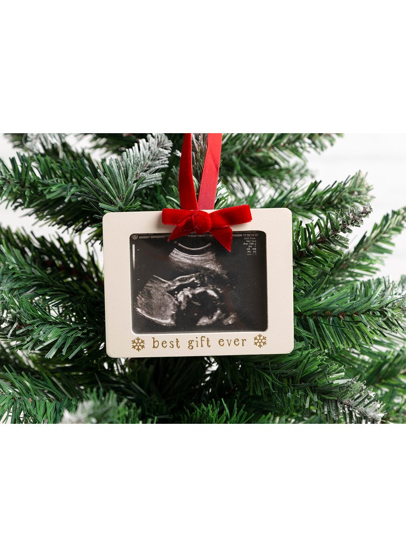 pearhead Pearhead Baby Sonogram Christmas Ornament  Newborn Holiday Keepsake Ornament  Gift for New and Expecting Parents  Baby Announcement Gift  Ultrasound Picture Frame Hanging Ornament  - Image 2