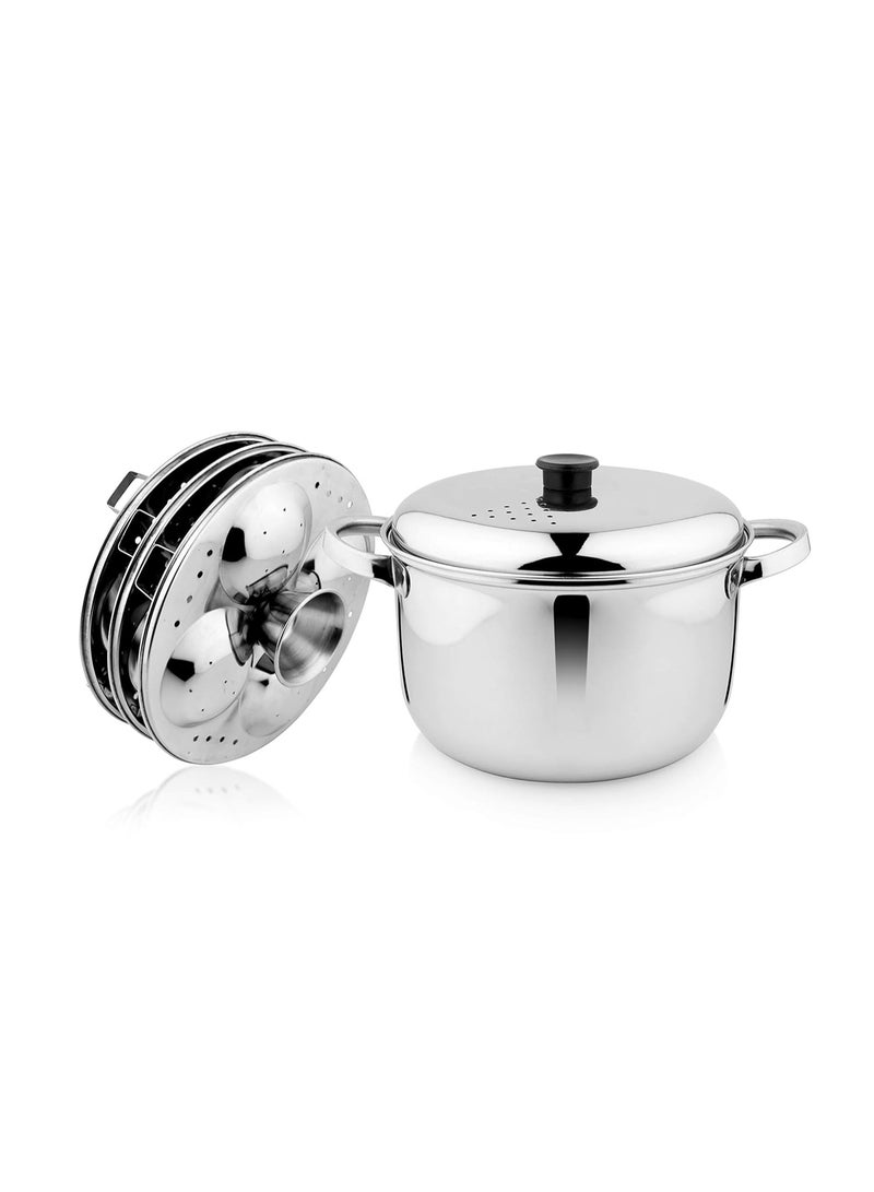 A-One Collection Stainless Steel Idli Maker Set with Stand, Momo Maker, Rice Pot, Idli Cooker 4000 Ml Dia 22.5 cm - Image 2