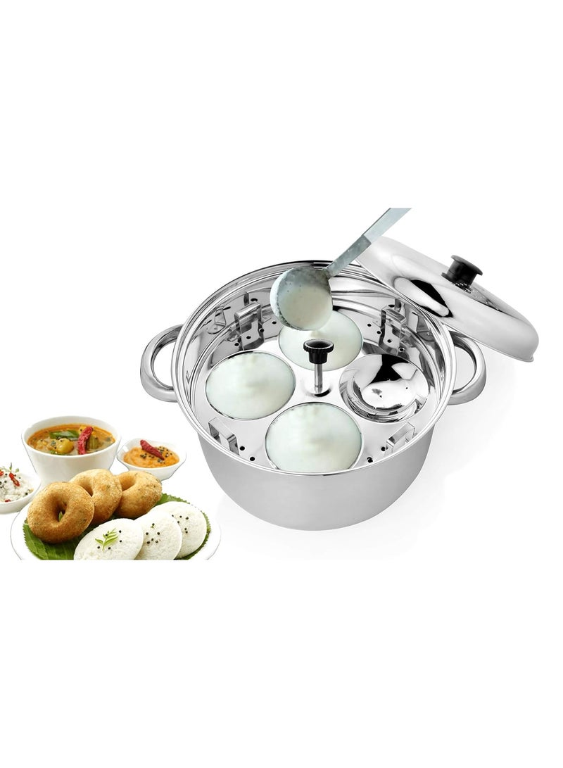 A-One Collection Stainless Steel Idli Maker Set with Stand, Momo Maker, Rice Pot, Idli Cooker 4000 Ml Dia 22.5 cm - Image 4