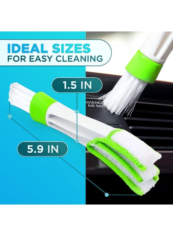 Car Vent Brush Multifunctional Cleaning Brush - Auto Vent Cleaner Tool for Car Detailing Car Interior Duster Reliable Plastic & Nylon, Handy Size, Triple Design, Compact Storage, Removable for Washing - Image 2