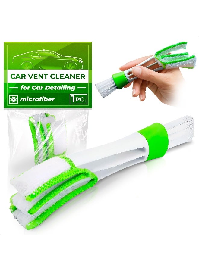 Car Vent Brush Multifunctional Cleaning Brush - Auto Vent Cleaner Tool for Car Detailing Car Interior Duster Reliable Plastic & Nylon, Handy Size, Triple Design, Compact Storage, Removable for Washing - Image 1