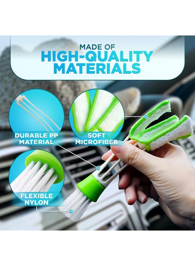 Car Vent Brush Multifunctional Cleaning Brush - Auto Vent Cleaner Tool for Car Detailing Car Interior Duster Reliable Plastic & Nylon, Handy Size, Triple Design, Compact Storage, Removable for Washing - Image 3